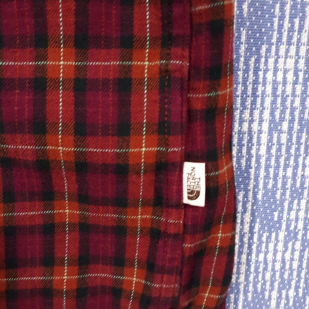 The North Face Arroyo Flannel Shirt Mens XL Plaid Outdoor Hiking Brown Purple
